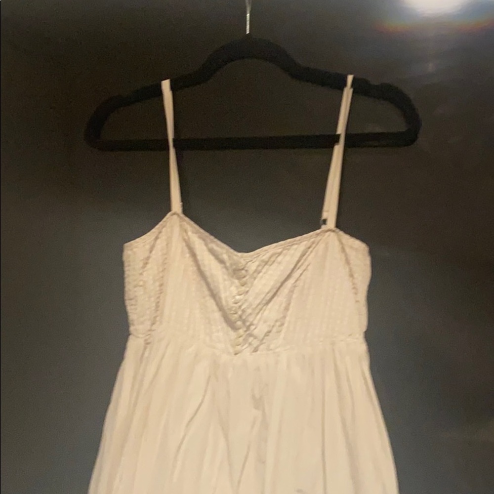 Banana rebuplic silk and cotton off white dress